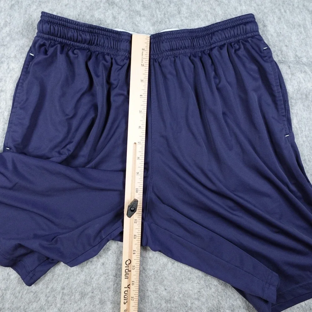 Under Armour Shorts Mens Large Navy Blue Loose Fit Elastic Waist Active 10